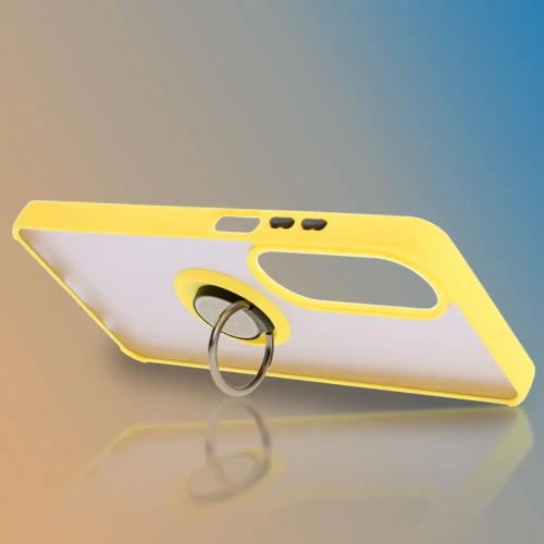 Kup Bizon Case Hybrid Ring Oppo A60 4G fumuriu cu un cadru galben - BIZ6913 - {ean13} - Sklep Home Screen