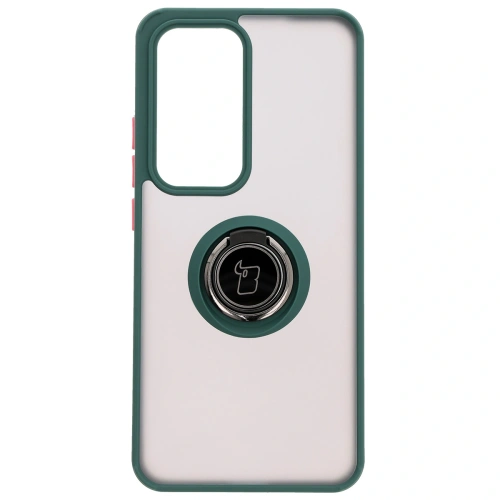 Kup Inel hibrid Bizon Case pentru Oppo Reno 12 Pro fumuriu cu un cadru verde închis - BIZ6914 - {ean13} - Sklep Home Screen