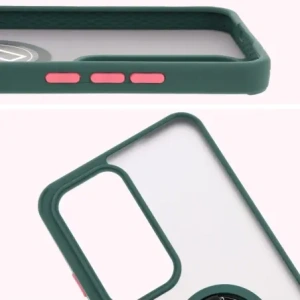 Kup Pouzdro s úchopem na prst Bizon Case Hybrid Ring pro Oppo Reno 12 Pro kouřové s tmavě zeleným rámem - BIZ6914 - {ean13} - Sklep Home Screen