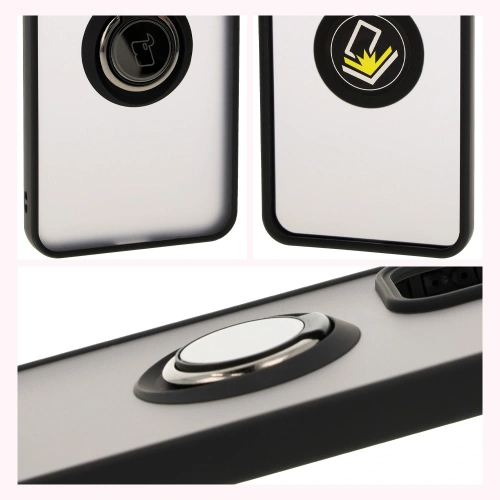 Buy Bizon Case Hybrid Ring Oppo Reno 12 Pro smoky with a black frame - BIZ6915 - {ean13} - Home Screen Store Europe