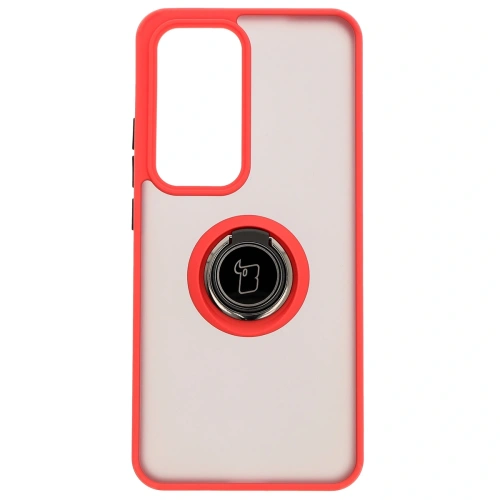 Buy Bizon Case Hybrid Ring Oppo Reno 12 Pro smoky with a red frame - BIZ6916 - {ean13} - Home Screen Store Europe