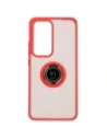 Buy Bizon Case Hybrid Ring Oppo Reno 12 Pro smoky with a red frame - BIZ6916 - {ean13} - Home Screen Store Europe
