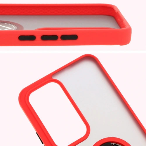 Buy Bizon Case Hybrid Ring Oppo Reno 12 Pro smoky with a red frame - BIZ6916 - {ean13} - Home Screen Store Europe