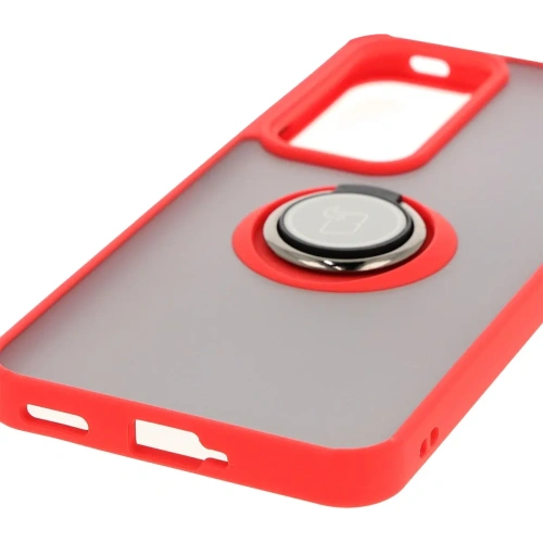 Buy Bizon Case Hybrid Ring Oppo Reno 12 Pro smoky with a red frame - BIZ6916 - {ean13} - Home Screen Store Europe