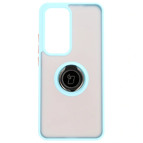 Kup Pouzdro s úchopem na prst Bizon Case Hybrid Ring pro Oppo Reno 12 Pro kouřové s světle modrým rámečkem - BIZ6918 - {ean13} - Sklep Home Screen