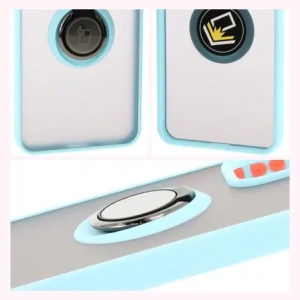 Kup Pouzdro s úchopem na prst Bizon Case Hybrid Ring pro Oppo Reno 12 Pro kouřové s světle modrým rámečkem - BIZ6918 - {ean13} - Sklep Home Screen
