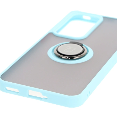 Kup Pouzdro s úchopem na prst Bizon Case Hybrid Ring pro Oppo Reno 12 Pro kouřové s světle modrým rámečkem - BIZ6918 - {ean13} - Sklep Home Screen