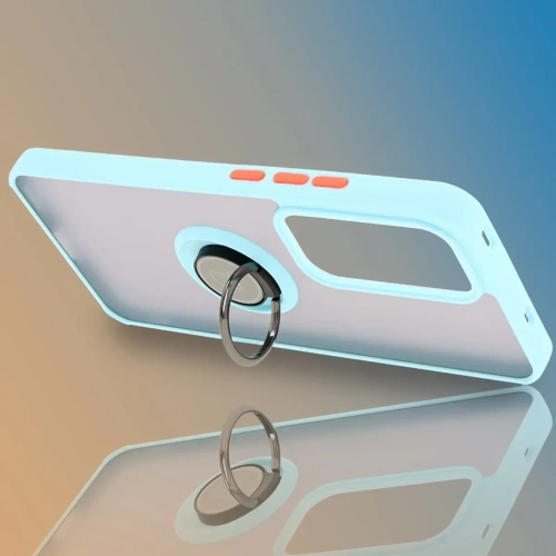 Kup Pouzdro s úchopem na prst Bizon Case Hybrid Ring pro Oppo Reno 12 Pro kouřové s světle modrým rámečkem - BIZ6918 - {ean13} - Sklep Home Screen