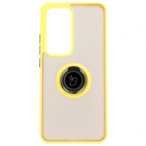 Buy Bizon Case Hybrid Ring Oppo Reno 12 Pro smoky with a yellow frame - BIZ6919 - {ean13} - Home Screen Store Europe