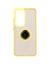 Kup Etui z uchwytem na palec Bizon Case Hybrid Ring do Oppo Reno 12 Pro przydymione z żółtą ramką - BIZ6919 - {ean13} - Sklep Home Screen