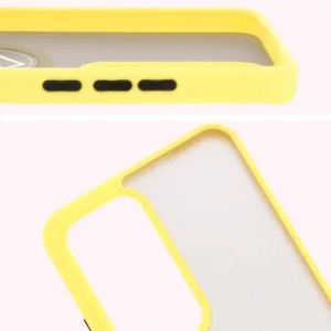 Buy Bizon Case Hybrid Ring Oppo Reno 12 Pro smoky with a yellow frame - BIZ6919 - {ean13} - Home Screen Store Europe
