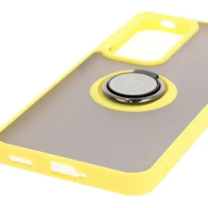 Buy Bizon Case Hybrid Ring Oppo Reno 12 Pro smoky with a yellow frame - BIZ6919 - {ean13} - Home Screen Store Europe