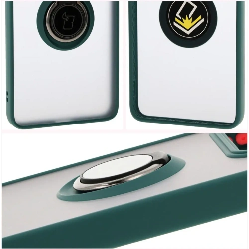 Kup Etui s úchopem na prst Bizon Case Hybrid Ring pro Xiaomi 14T Pro kouřové s tmavě zeleným rámečkem - BIZ6920 - {ean13} - Sklep Home Screen