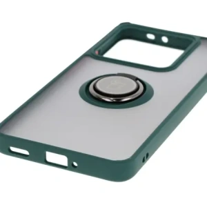 Kup Etui z uchwytem na palec Bizon Case Hybrid Ring do Xiaomi 14T Pro przydymione z ciemnozieloną ramką - BIZ6920 - {ean13} - Sklep Home Screen