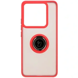 Kup Etui z uchwytem na palec Bizon Case Hybrid Ring do Xiaomi 14T Pro przydymione z czerwoną ramką - BIZ6922 - {ean13} - Sklep Home Screen