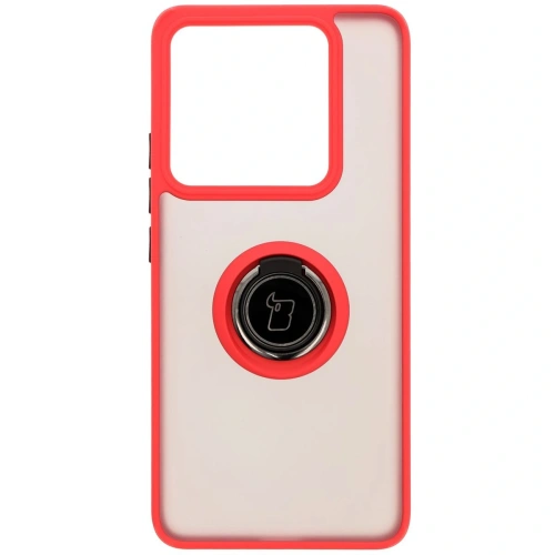 Kup Etui s úchytem na prst Bizon Case Hybrid Ring pro Xiaomi 14T Pro kouřové s červeným rámečkem - BIZ6922 - {ean13} - Sklep Home Screen