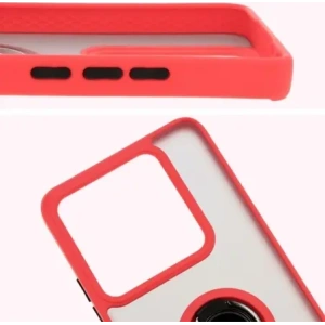 Kup Etui z uchwytem na palec Bizon Case Hybrid Ring do Xiaomi 14T Pro przydymione z czerwoną ramką - BIZ6922 - {ean13} - Sklep Home Screen
