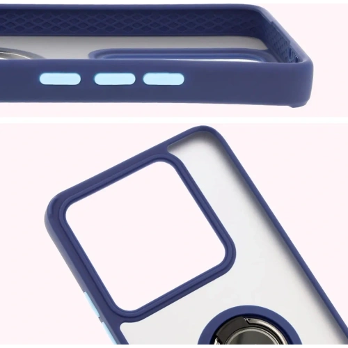 Kup Etui s úchytem na palec Bizon Case Hybrid Ring do Xiaomi 14T Pro kouřové s modrým rámem - BIZ6923 - {ean13} - Sklep Home Screen