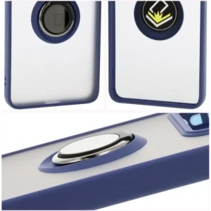 Kup Etui z uchwytem na palec Bizon Case Hybrid Ring do Xiaomi 14T Pro przydymione z granatową ramką - BIZ6923 - {ean13} - Sklep Home Screen