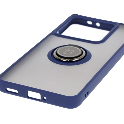 Kup Etui s úchytem na palec Bizon Case Hybrid Ring do Xiaomi 14T Pro kouřové s modrým rámem - BIZ6923 - {ean13} - Sklep Home Screen