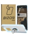 Etui s úchytem na palec Bizon Case Hybrid Ring pro Xiaomi 14T Pro kouřové s jasně modrým rámem
