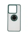 Kup Etui s úchopem na prst Bizon Case Hybrid Ring pro Xiaomi 14T kouřové s tmavě zeleným rámem - BIZ6926 - {ean13} - Sklep Home Screen