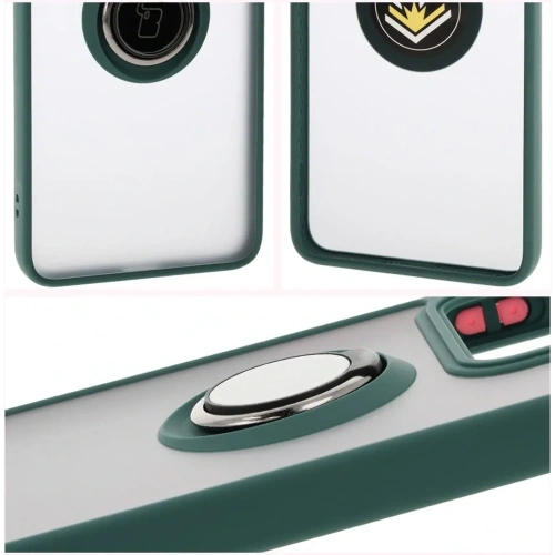Kup Bizon Case Hybrid Ring Xiaomi 14T fumos cu un cadru verde închis - BIZ6926 - {ean13} - Sklep Home Screen
