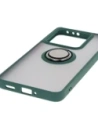 Kup Etui s úchopem na prst Bizon Case Hybrid Ring pro Xiaomi 14T kouřové s tmavě zeleným rámem - BIZ6926 - {ean13} - Sklep Home Screen