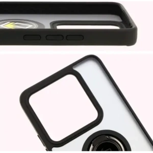 Kup Etui z uchwytem na palec Bizon Case Hybrid Ring do Xiaomi 14T przydymione z czarną ramką - BIZ6927 - {ean13} - Sklep Home Screen