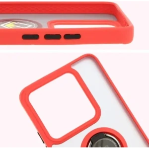 Kup Etui z uchwytem na palec Bizon Case Hybrid Ring do Xiaomi 14T przydymione z czerwoną ramką - BIZ6928 - {ean13} - Sklep Home Screen