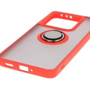Kup Etui z uchwytem na palec Bizon Case Hybrid Ring do Xiaomi 14T przydymione z czerwoną ramką - BIZ6928 - {ean13} - Sklep Home Screen