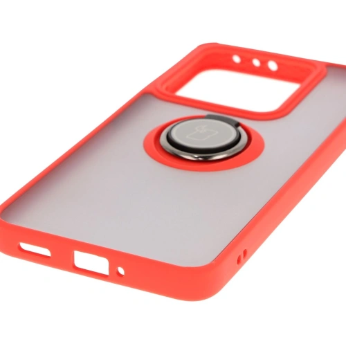 Buy Bizon Case Hybrid Ring Xiaomi 14T smoky with a red frame - BIZ6928 - {ean13} - Home Screen Store Europe