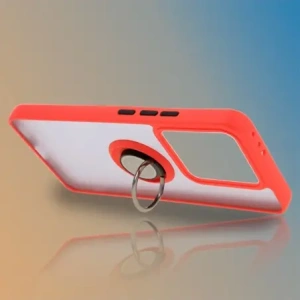 Kup Etui z uchwytem na palec Bizon Case Hybrid Ring do Xiaomi 14T przydymione z czerwoną ramką - BIZ6928 - {ean13} - Sklep Home Screen