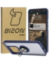 Bizon Case Hybrid Ring Xiaomi 14T rauchig mit einem marineblauen Rahmen