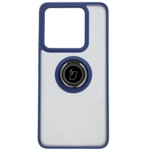 Kup Etui z uchwytem na palec Bizon Case Hybrid Ring do Xiaomi 14T przydymione z granatową ramką - BIZ6929 - {ean13} - Sklep Home Screen