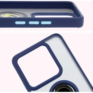 Kup Etui z uchwytem na palec Bizon Case Hybrid Ring do Xiaomi 14T przydymione z granatową ramką - BIZ6929 - {ean13} - Sklep Home Screen