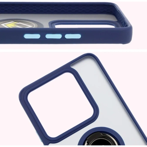 Kup Bizon Case Hybrid Ring Xiaomi 14T fumuriu cu un cadru albastru închis - BIZ6929 - {ean13} - Sklep Home Screen