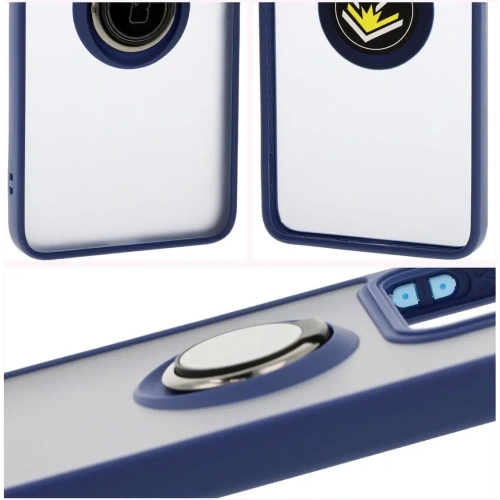 Kup Bizon Case Hybrid Ring Xiaomi 14T fumuriu cu un cadru albastru închis - BIZ6929 - {ean13} - Sklep Home Screen