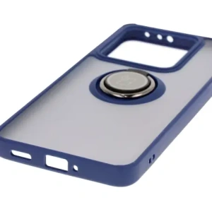 Kup Etui z uchwytem na palec Bizon Case Hybrid Ring do Xiaomi 14T przydymione z granatową ramką - BIZ6929 - {ean13} - Sklep Home Screen