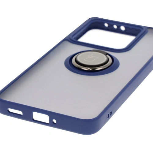 Kup Bizon Case Hybrid Ring Xiaomi 14T fumuriu cu un cadru albastru închis - BIZ6929 - {ean13} - Sklep Home Screen