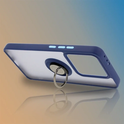 Kup Bizon Case Hybrid Ring Xiaomi 14T fumuriu cu un cadru albastru închis - BIZ6929 - {ean13} - Sklep Home Screen