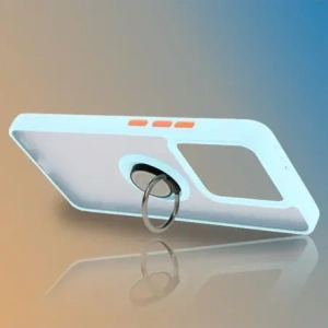 Kup Etui z uchwytem na palec Bizon Case Hybrid Ring do Xiaomi 14T przydymione z jasnoniebieską ramką - BIZ6930 - {ean13} - Sklep Home Screen