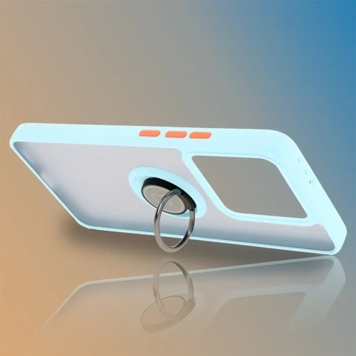 Kup Bizon Case Hybrid Ring Xiaomi 14T fumuriu cu un cadru bleu deschis - BIZ6930 - {ean13} - Sklep Home Screen