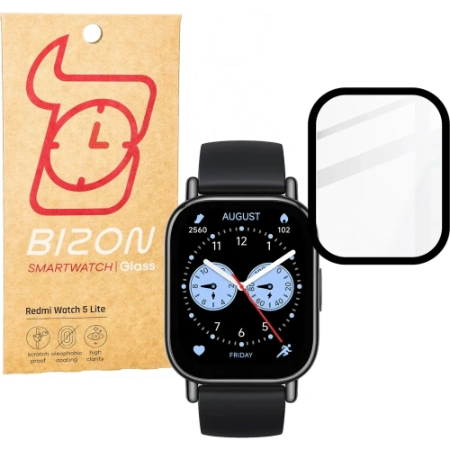 Kup Szkło hybrydowe Bizon Glass Watch Edge Hybrid do Xiaomi Redmi Watch 5 Lite czarne - BIZ6933 - {ean13} - Sklep Home Screen