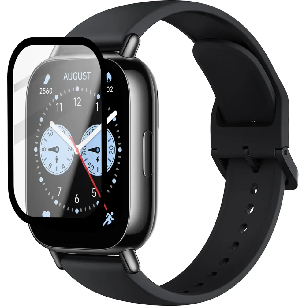 Szkło hybrydowe Bizon Glass Watch Edge Hybrid do Xiaomi Redmi Watch 5 Lite czarne