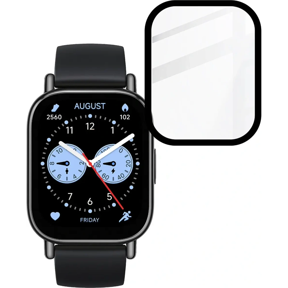 Szkło hybrydowe Bizon Glass Watch Edge Hybrid do Xiaomi Redmi Watch 5 Lite czarne