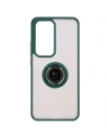 Buy Bizon Case Hybrid Ring Oppo Reno 12 smoky with a dark green frame - BIZ6935 - {ean13} - Home Screen Store Europe
