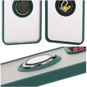 Buy Bizon Case Hybrid Ring Oppo Reno 12 smoky with a dark green frame - BIZ6935 - {ean13} - Home Screen Store Europe