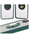 Buy Bizon Case Hybrid Ring Oppo Reno 12 smoky with a dark green frame - BIZ6935 - {ean13} - Home Screen Store Europe