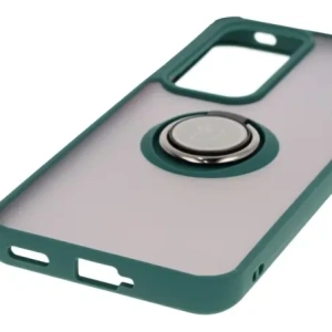 Buy Bizon Case Hybrid Ring Oppo Reno 12 smoky with a dark green frame - BIZ6935 - {ean13} - Home Screen Store Europe